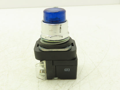 Allen Bradley 800T-QBH2B Illuminated Push Button Blue LED Lens 12-130V AC/DC