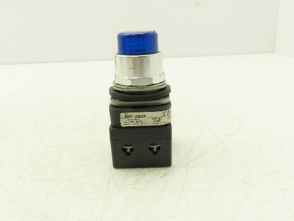 Allen Bradley 800T-QBH2B Illuminated Push Button Blue LED Lens 12-130V AC/DC