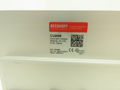 Beckhoff CU2508 8-Port Multiplier 100Mbps w/One Gbit Uplink 24VDC