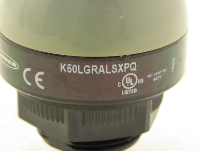 Banner K50LGRALSXPQ LED Indicator Audible 2 Color 12-30VDC Stack Light 50mm M12