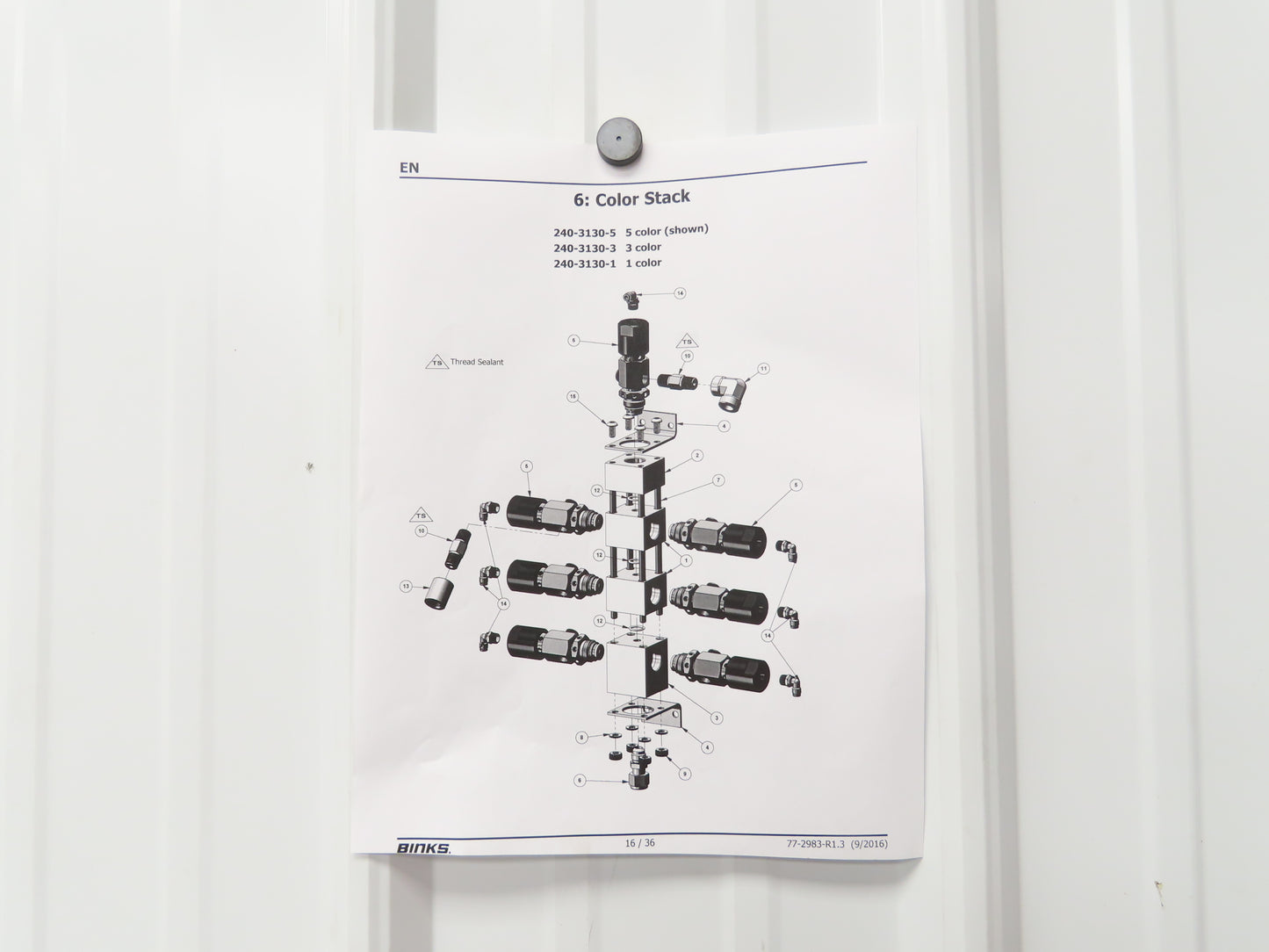 Binks E2L-125201 Gems Mix Solutions 5-Color Paint Proportioner System Read Desc