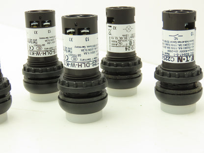 Eaton C22 Compact Pushbutton 22.5mm 1NO Momentary Illuminated White Lot of 10