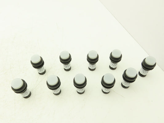 Eaton C22 Compact Pushbutton 22.5mm 1NO Momentary Illuminated White Lot of 10