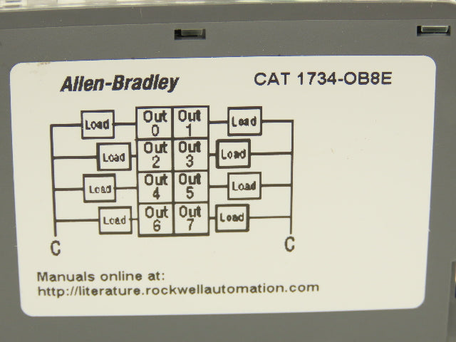 Allen Bradley 1734-OB8E PLC I/O Digital Output Module 8 Point 24V Ser C FW 3.022