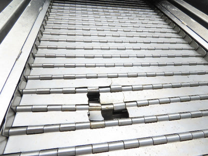 Enomoto BEA MA-500H Flat Chip Conveyor 20" Belt 40" Infeed 220V 3PH 9' 2"OAL