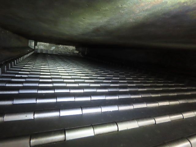 Enomoto BEA MA-500H Flat Chip Conveyor 20" Belt 40" Infeed 220V 3PH 9' 2"OAL