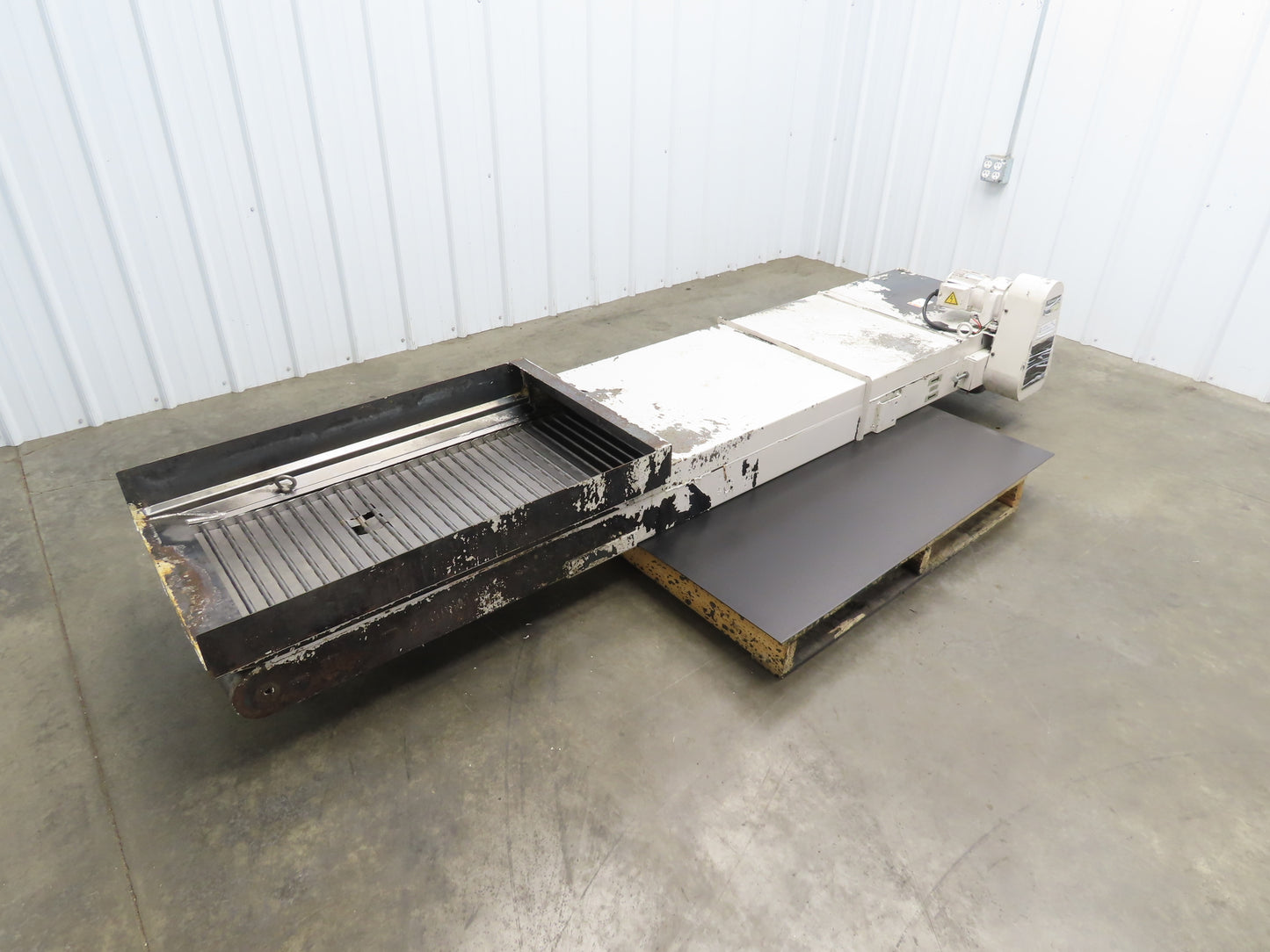 Enomoto BEA MA-500H Flat Chip Conveyor 20" Belt 40" Infeed 220V 3PH 9' 2"OAL