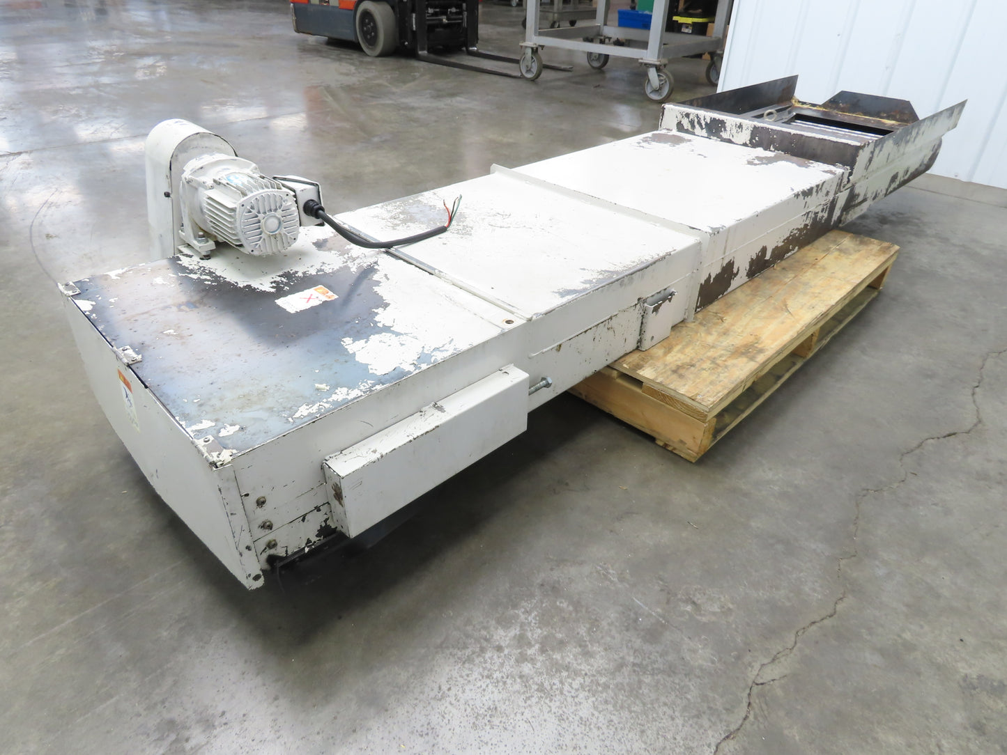 Enomoto BEA MA-500H Flat Chip Conveyor 20" Belt 40" Infeed 220V 3PH 9' 2"OAL