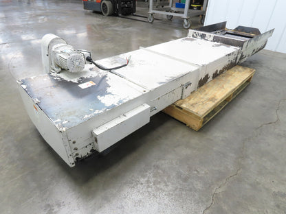 Enomoto BEA MA-500H Flat Chip Conveyor 20" Belt 40" Infeed 220V 3PH 9' 2"OAL