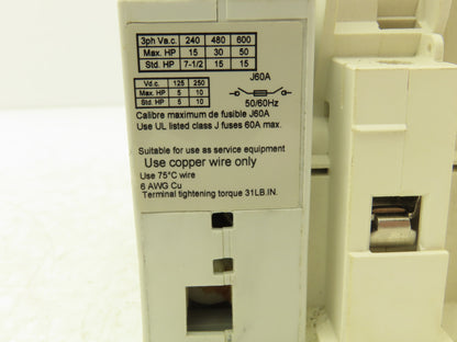 Socomec Fuserbloc J60A Through Door Fusible Disconnect Switch