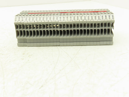 Eaton UT 2.5-4 Feed-Through Terminal Block Gray 4 Wire 150V 20A 2.5mm² Lot of 60