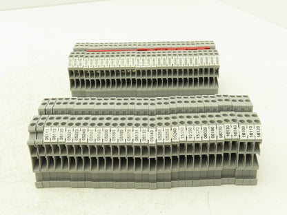 Eaton UT 2.5-4 Feed-Through Terminal Block Gray 4 Wire 150V 20A 2.5mm² Lot of 60