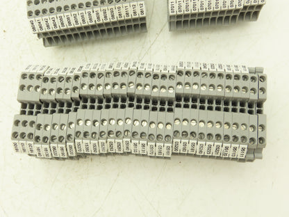 Eaton UT 2.5-4 Feed-Through Terminal Block Gray 4 Wire 150V 20A 2.5mm² Lot of 60