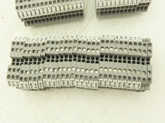 Eaton UT 2.5-4 Feed-Through Terminal Block Gray 4 Wire 150V 20A 2.5mm² Lot of 60