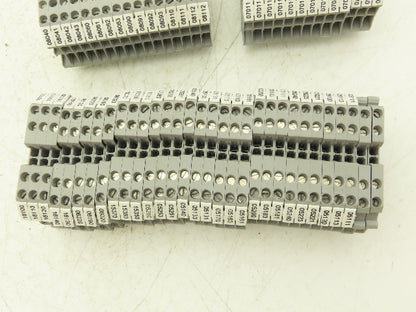 Eaton UT 2.5-4 Feed-Through Terminal Block Gray 4 Wire 150V 20A 2.5mm² Lot of 60