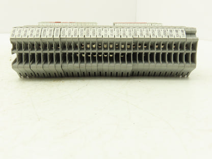 Eaton UT 2.5-4 Feed-Through Terminal Block Gray 4 Wire 150V 20A 2.5mm² Lot of 60