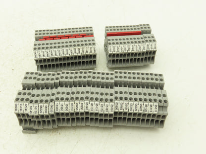 Eaton UT 2.5-4 Feed-Through Terminal Block Gray 4 Wire 150V 20A 2.5mm² Lot of 60