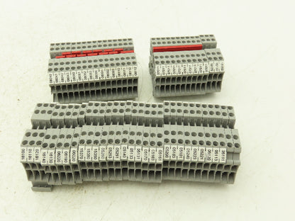 Eaton UT 2.5-4 Feed-Through Terminal Block Gray 4 Wire 150V 20A 2.5mm² Lot of 60