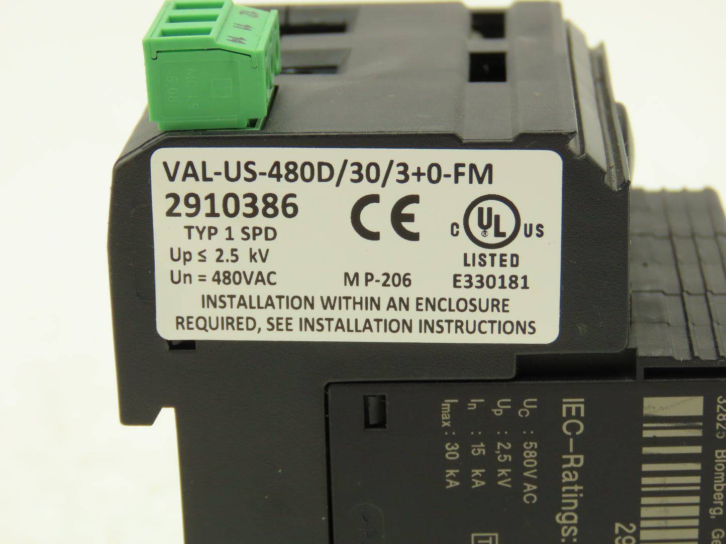 Phoenix Contact VAL-US-480D/30/3+0-FM Surge Protection Device 480VAC Delta