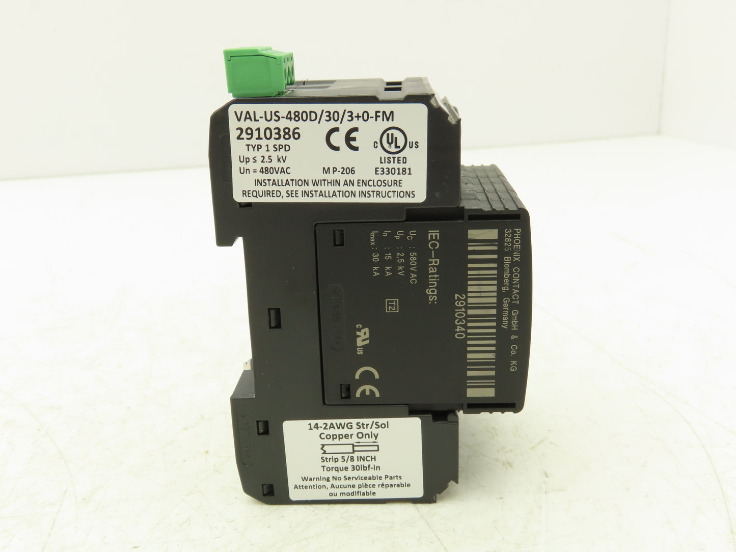 Phoenix Contact VAL-US-480D/30/3+0-FM Surge Protection Device 480VAC Delta