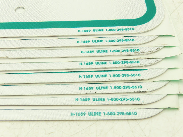 Uline H-1659-SIGN Reserved Parking Sign Green 12 x 18" Aluminum Lot of 8