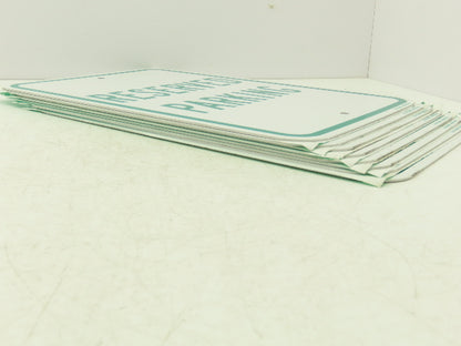 Uline H-1659-SIGN Reserved Parking Sign Green 12 x 18" Aluminum Lot of 8