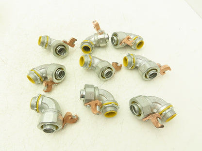 Crouse-Hinds LTB7590 90°  Male Liquid Tight Flex Conduit Box Connector Lot Of 9