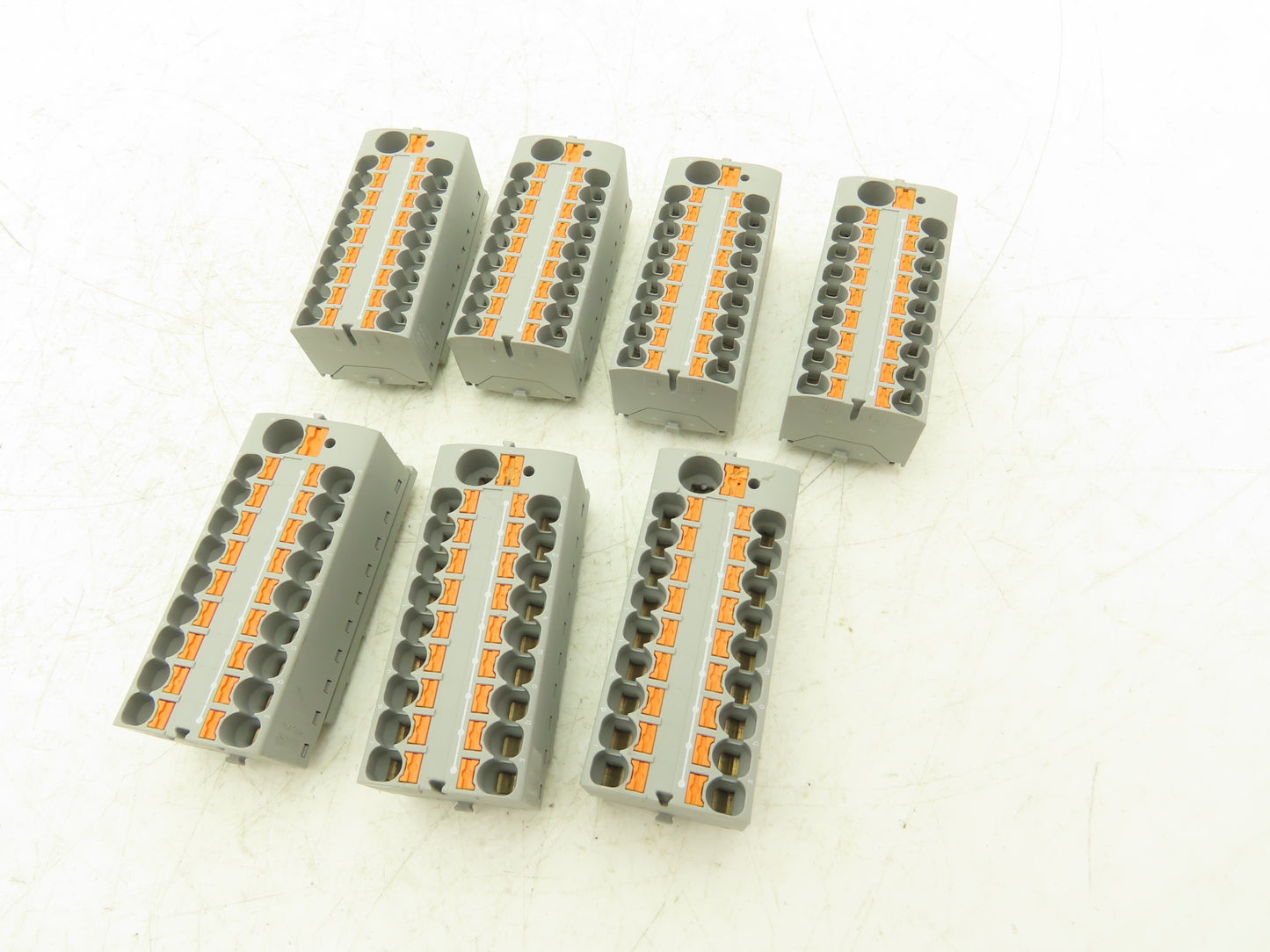 Phoenix Contact PTFIX-NS15/35 Terminal Block Gray 10 Wire 10mm² to 4mm² Lot of 7