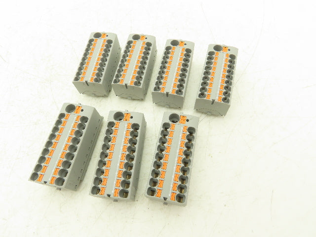 Phoenix Contact PTFIX-NS15/35 Terminal Block Gray 10 Wire 10mm² to 4mm² Lot of 7