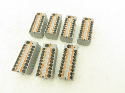 Phoenix Contact PTFIX-NS15/35 Terminal Block Gray 10 Wire 10mm² to 4mm² Lot of 7