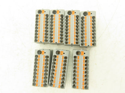 Phoenix Contact PTFIX-NS15/35 Terminal Block Gray 10 Wire 10mm² to 4mm² Lot of 7