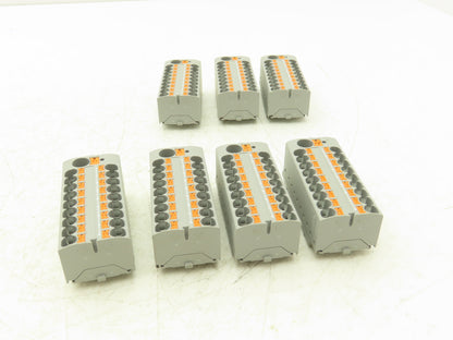 Phoenix Contact PTFIX-NS15/35 Terminal Block Gray 10 Wire 10mm² to 4mm² Lot of 7