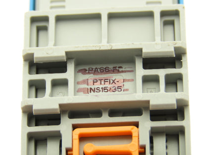 Phoenix Contact PTFIX-NS15/35 Terminal Block Blue 10 Wire 10mm² to 4mm² Lot of 7