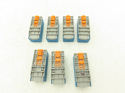 Phoenix Contact PTFIX-NS15/35 Terminal Block Blue 10 Wire 10mm² to 4mm² Lot of 7