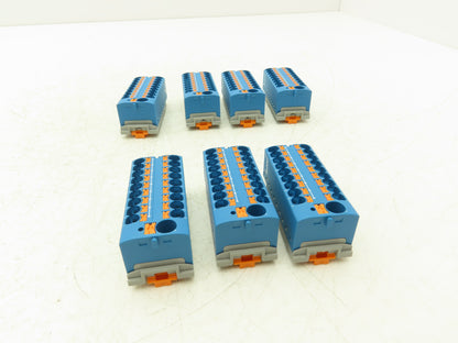 Phoenix Contact PTFIX-NS15/35 Terminal Block Blue 10 Wire 10mm² to 4mm² Lot of 7