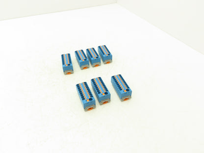 Phoenix Contact PTFIX-NS15/35 Terminal Block Blue 10 Wire 10mm² to 4mm² Lot of 7