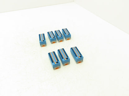 Phoenix Contact PTFIX-NS15/35 Terminal Block Blue 10 Wire 10mm² to 4mm² Lot of 7