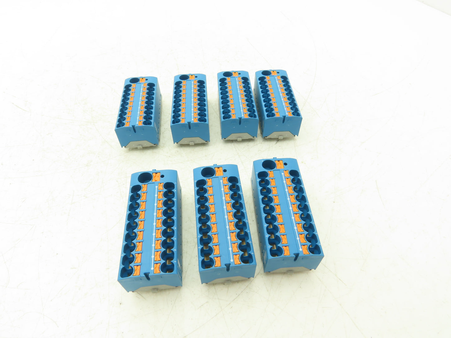 Phoenix Contact PTFIX-NS15/35 Terminal Block Blue 10 Wire 10mm² to 4mm² Lot of 7