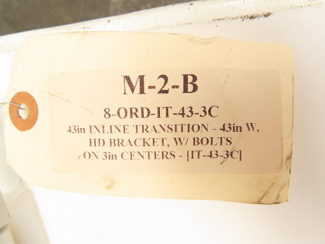 Hytrol BPC/HSS 43" Belt Conveyor Inline Transition Slide Rail Grey 48"OAL