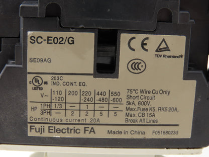 Fuji Electric BM3RHB-010 SC-E02/G 10A Circuit Breaker/Contactor Motor Starter