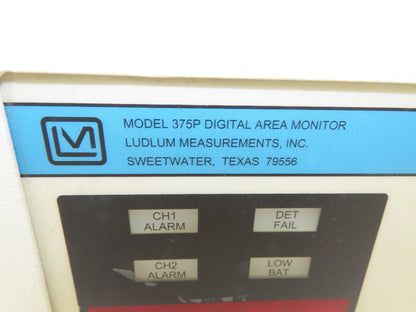 Ludlum 375P-336 Digital Area Monitor Radiation Scintillator Detector Set 40"H