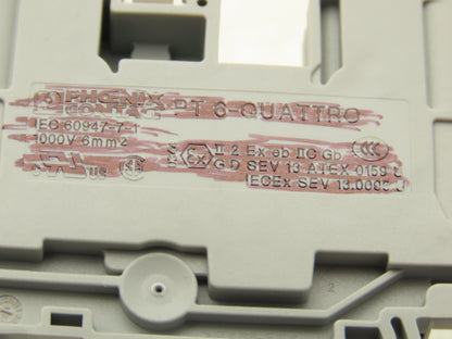 Phoenix Contact PT 6-QUATTRO Terminal Block 4 Wire Gray 1000V 6mm² Lot of 30