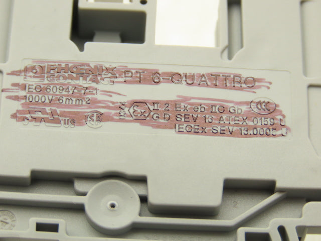 Phoenix Contact PT 6-QUATTRO Terminal Block 4 Wire Gray 1000V 6mm² Lot of 30