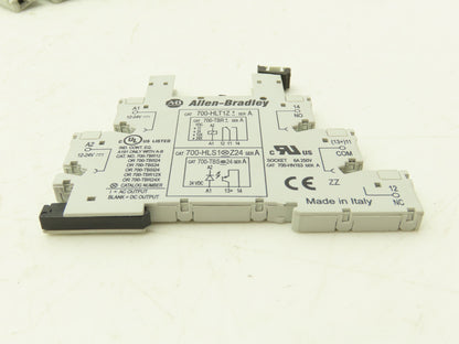 Allen-Bradley 700-HLT1Z Terminal Block Relay 700-TBR24 Ser A 24V Coil Lot of 9