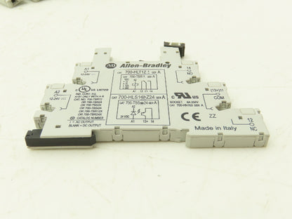 Allen-Bradley 700-HLT1Z Terminal Block Relay 700-TBR24 Ser A 24V Coil Lot of 9