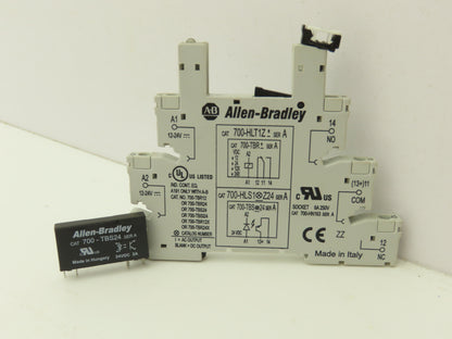 Allen-Bradley 700-HLT1Z Terminal Block Relay 700-TBR24 Ser A 24V Coil Lot of 9