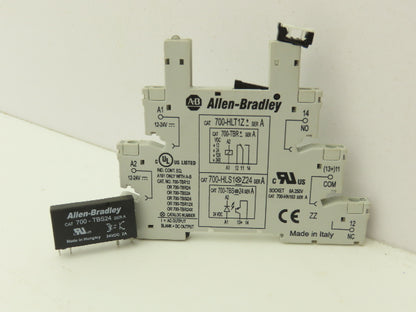 Allen-Bradley 700-HLT1Z Terminal Block Relay 700-TBR24 Ser A 24V Coil Lot of 9