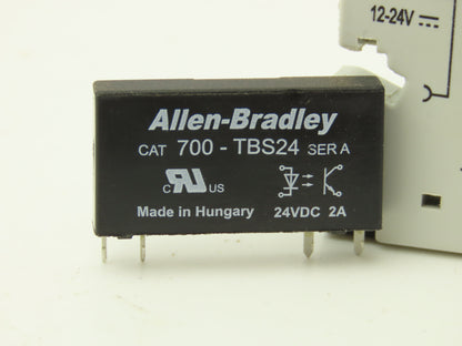 Allen-Bradley 700-HLT1Z Terminal Block Relay 700-TBR24 Ser A 24V Coil Lot of 9