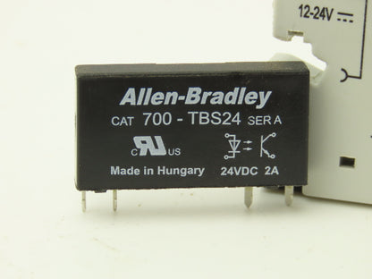 Allen-Bradley 700-HLT1Z Terminal Block Relay 700-TBR24 Ser A 24V Coil Lot of 9