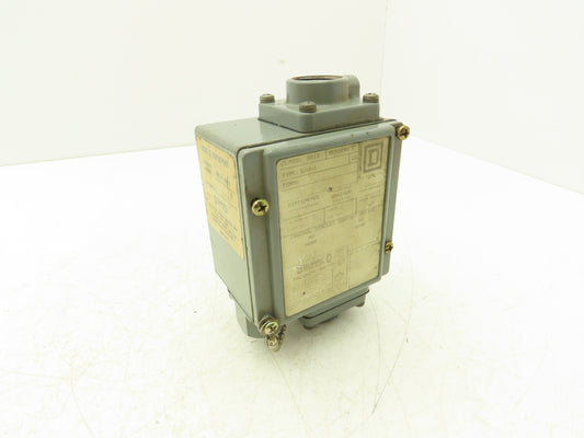 Square D 9012 GJW-1 Differential Pressure Switch 15-825 PSI Difference Ser C
